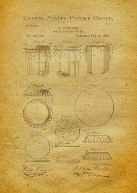 69 Bottle Cap Patent Prin