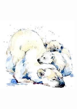 Mom and Baby White Bear