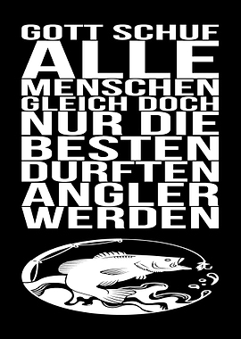 Lustige Angler und Fischer