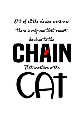 Chain Cat Wall Art