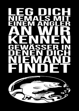 Lustige Angler und Fischer