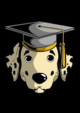 Dalmatian Graduation Cap