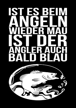 Lustige Angler und Fischer