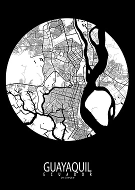 Guayaquil City Map Moon