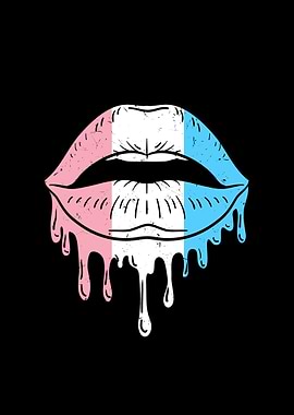 Dripping Lips Trans Pride