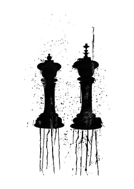 Chess King Queen Black