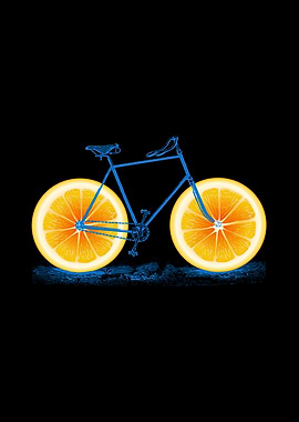 Vintage Orange Old Bike