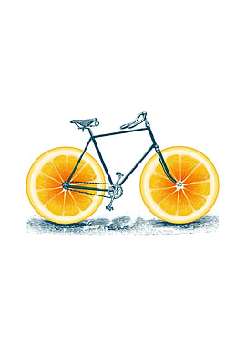 Vintage Orange Old Bike