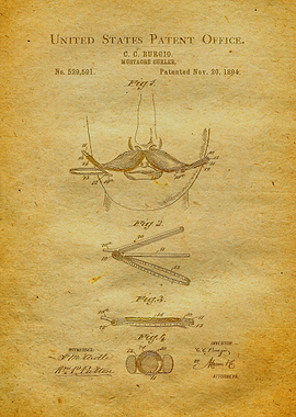 78 Mustache Curler Patent