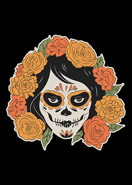 Dia De Los Muertos Skull H