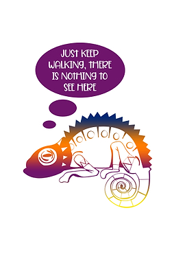 Colorful Chamelion Wall Ar