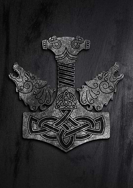 Viking Symbol Hammer Wolf