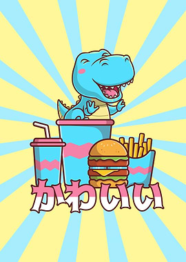Kawaii Trex Food Dinosaur