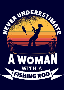 Woman Fishing Rod Gift Mom