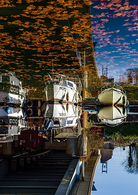 Small boats on the river