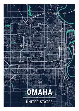 Omaha Blue Dark Color City