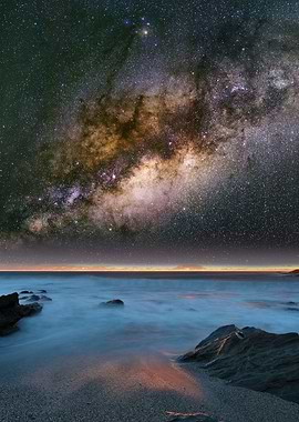 Milky Way over the coast 1