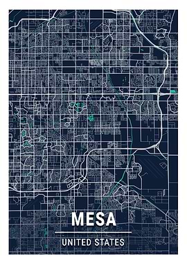 Mesa Blue Dark Color City