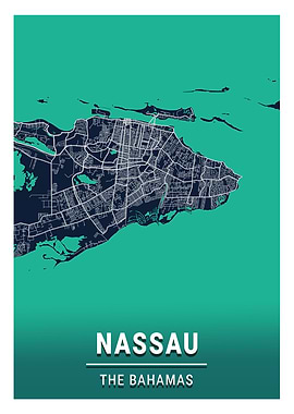 Nassau Blue Dark Color Map