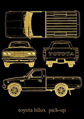 toyota hilux pick up gold