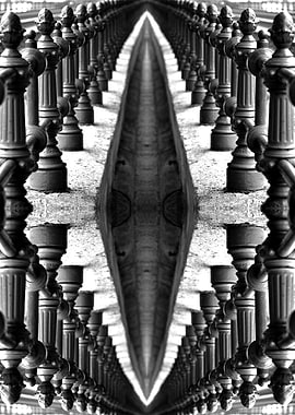 Abstract mirrored collage