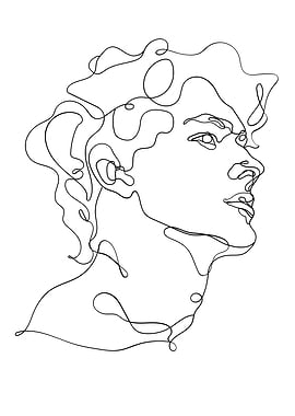 Abstract Portrait Line