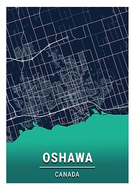 Oshawa Blue Dark Color Map