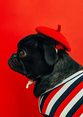 Pug Fashion Red