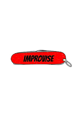 Improvise Red Pocket Knife