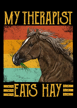 Horse Therapist Eats Hay