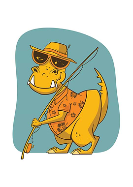 Dino Rex going Fishing
