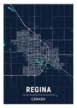 Regina Blue Dark Color Map