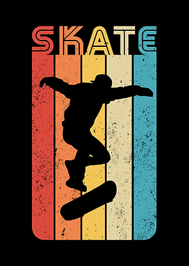 Skate Retro Vintage Gift