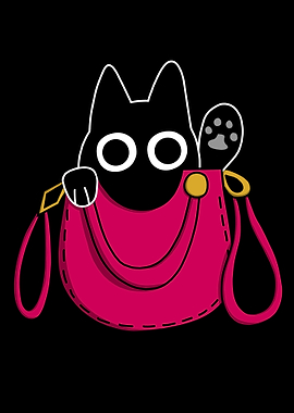 Black Cat in Purse