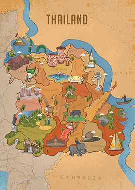 Thailand Tourism Map