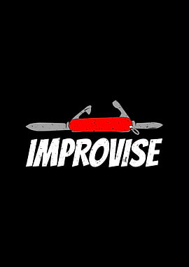 Improvise Red Pocket Knife