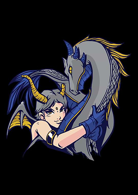 Dragon Hug Girl Anime Desi