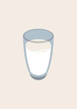 A glass of milk