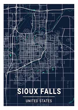 Sioux Falls Blue Dark City
