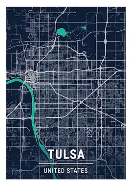 Tulsa Blue Dark Color City