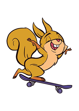Cute Squirrel Skateboard