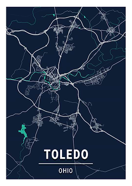 Toledo Blue Dark Color Map
