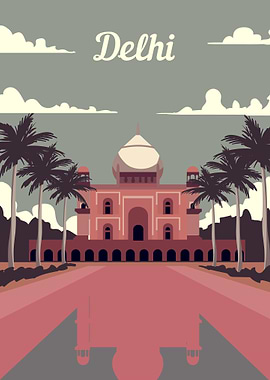 Delhi retro poster