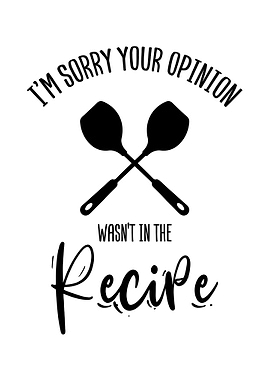 Recipe Opinion Wall Art