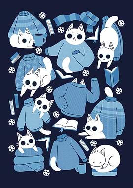 Cats Sweater and Books