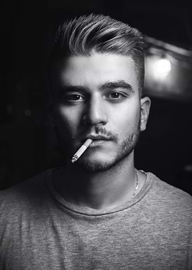 Black and white smoke