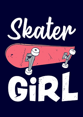 Skater Girl Skateboarding