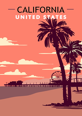 California Retro Poster