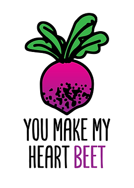 Heart Beet Funny Artwork