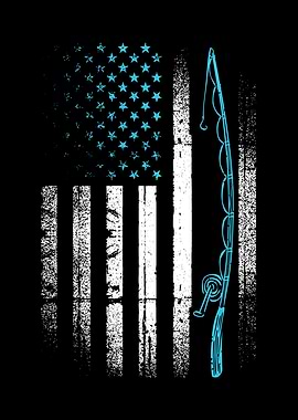 USA Flag Rod Fishing